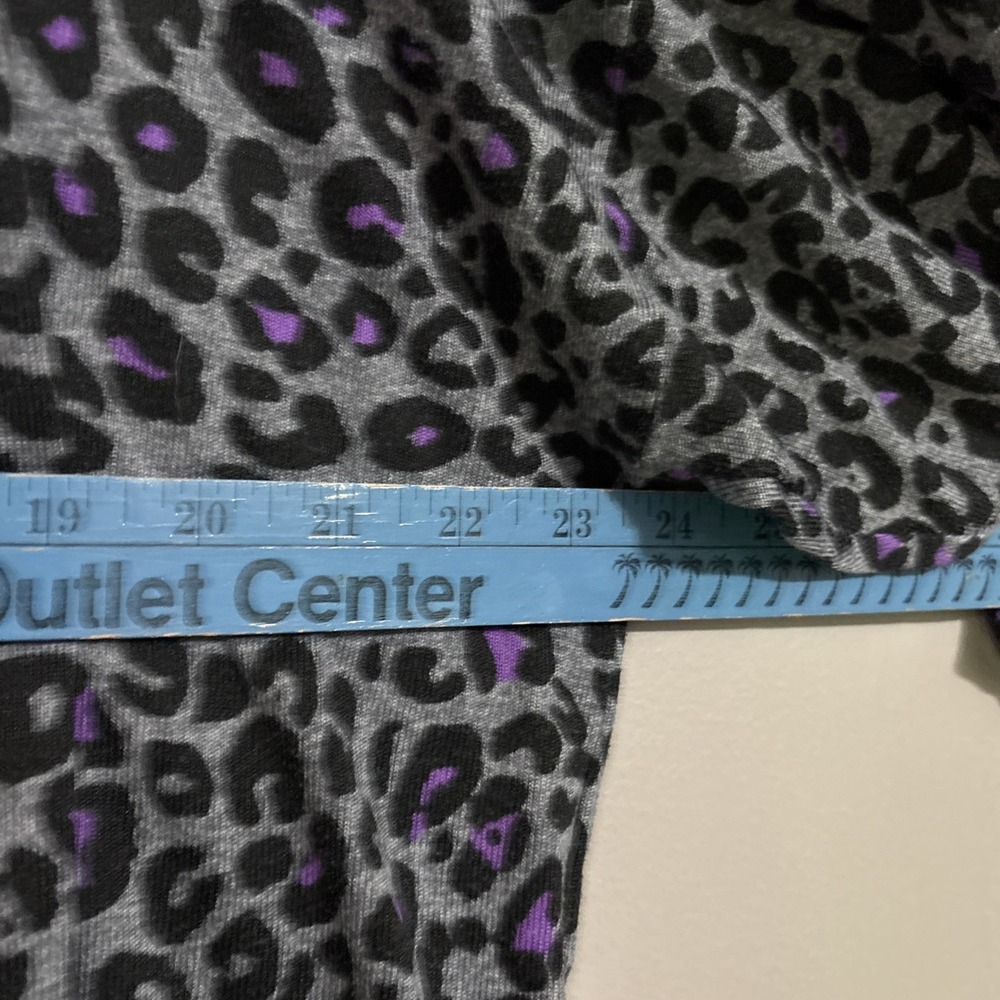Simply Vera Vera Wang Leopard Print Grey Black Purple Pajamas Sz Lg Night Wear - Picture 7 of 13